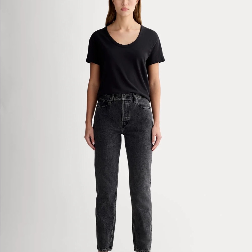 Everlane 90s Cheeky Jean in Washed Black 25 Regular Organic Cotton